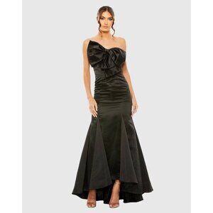Mac Duggal Black One-Shoulder Maxi Dress